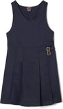 Robe tunique d'uniforme scolaire à double boucle pour filles du MATERNELLE  - Bleu marine