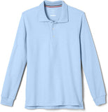 A. POLO MANCHES LONGUES UNISEXE----BLEU