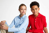 A. POLO MANCHES COURTES UNISEXE----BLEU