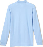 A. POLO MANCHES LONGUES UNISEXE----BLEU