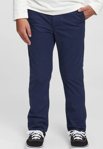 A.PANTALON CLASSIQUE CHINO  d'uniforme habillé avec Washwell COULEUR NAVY BLEU MARINE