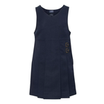 Robe tunique d'uniforme scolaire à double boucle pour filles du MATERNELLE  - Bleu marine