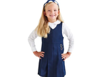 Robe tunique d'uniforme scolaire à double boucle pour filles du MATERNELLE  - Bleu marine