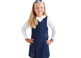 Robe tunique d'uniforme scolaire à double boucle pour filles du MATERNELLE  - Bleu marine