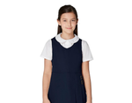 Robe tunique d'uniforme scolaire à double boucle pour filles du MATERNELLE  - Bleu marine
