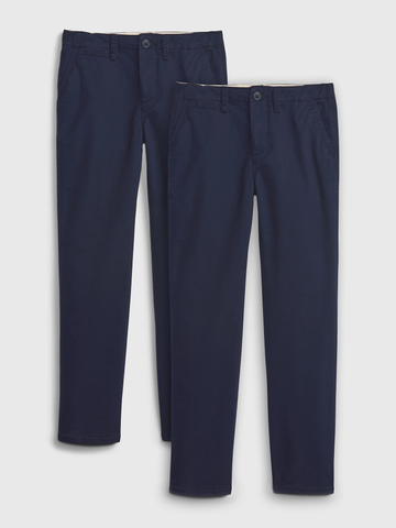 A.PANTALON CLASSIQUE RÈGULIER TISSU GABARDINE  COULEUR NAVY